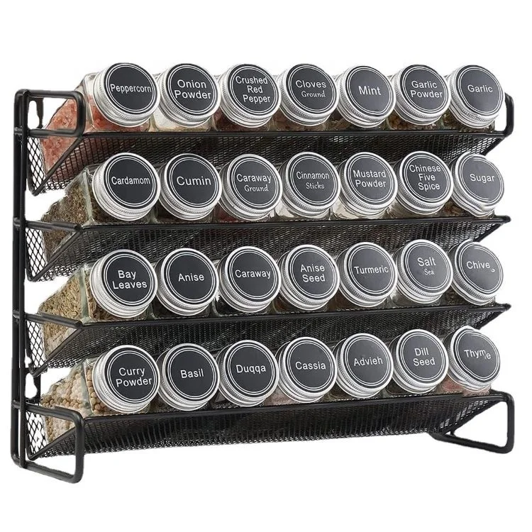 Cabinet Storage Spice Jar Display Shelf for Countertop Seasoning Spice Rack Organizer Kitchen