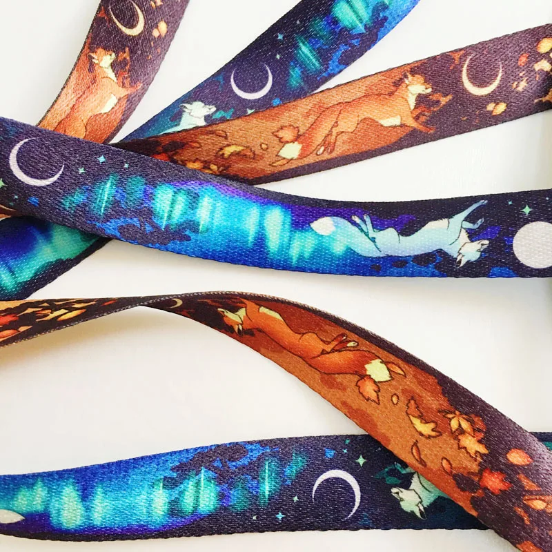 Wholesale cheap Phone Polyester Round Nylon Medal Lanyard With Custom Logo keychain