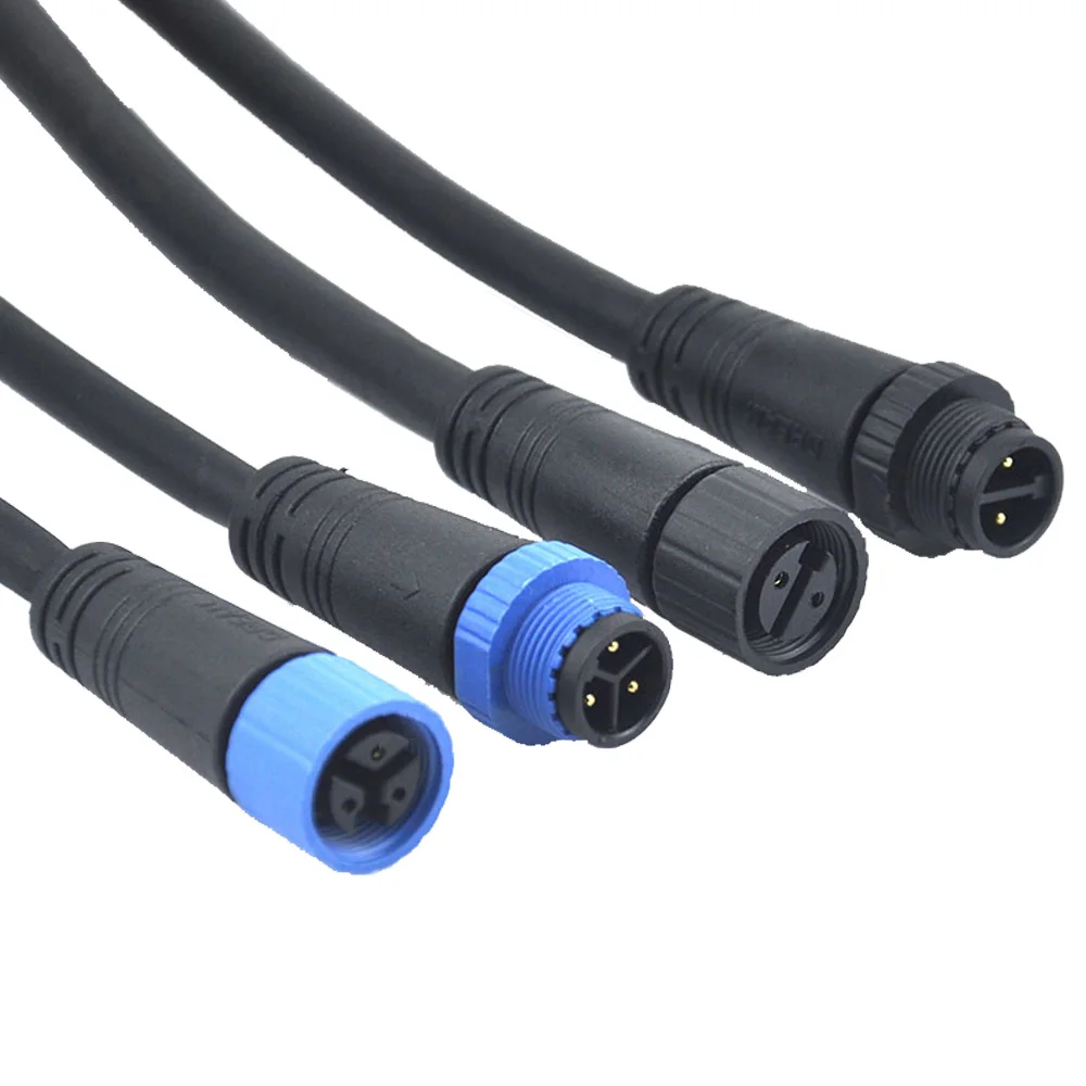 IP68 Terminals Connector Cable Waterproof 2 Pin m15 Connector