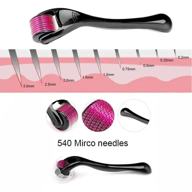2023 New Arrivals Private Label Titanium 540 Needles Wrinkle Remover Face Massage Derma Roller