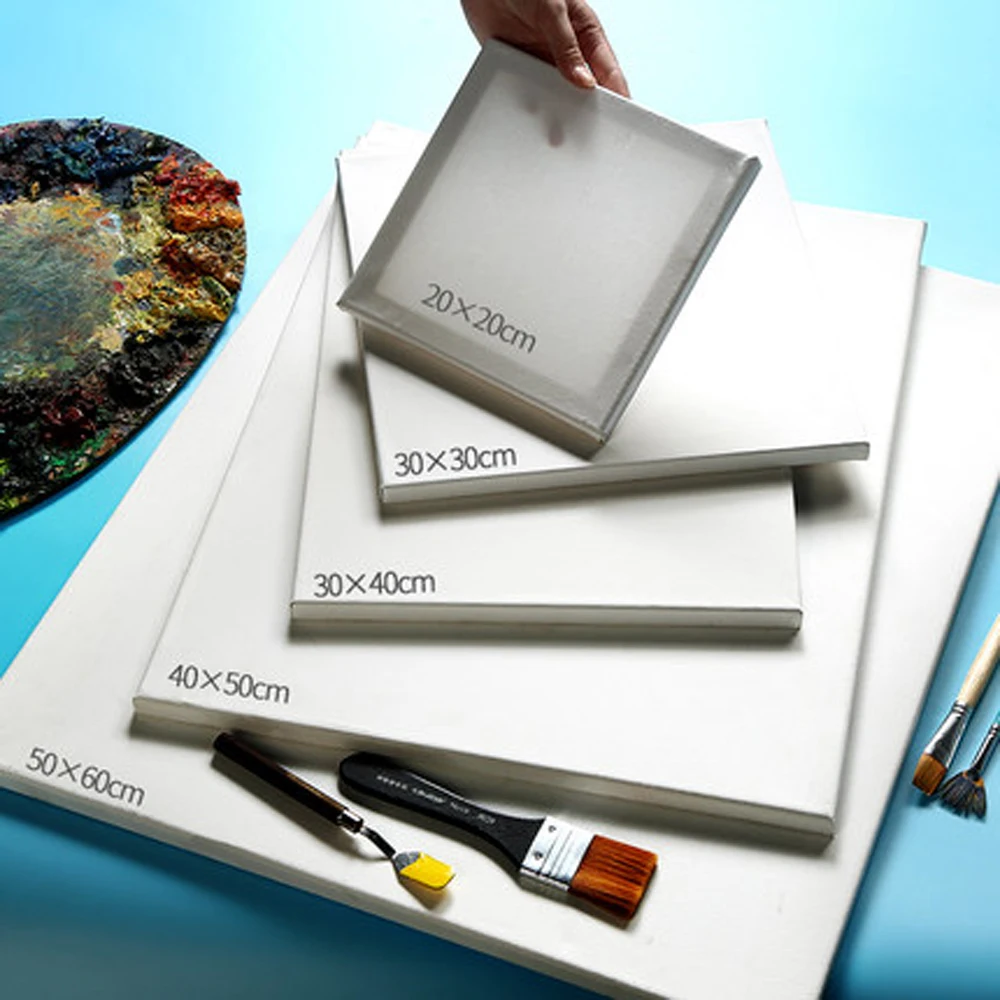 
blank artist stretched canvas with wooden frame 100% cotton 