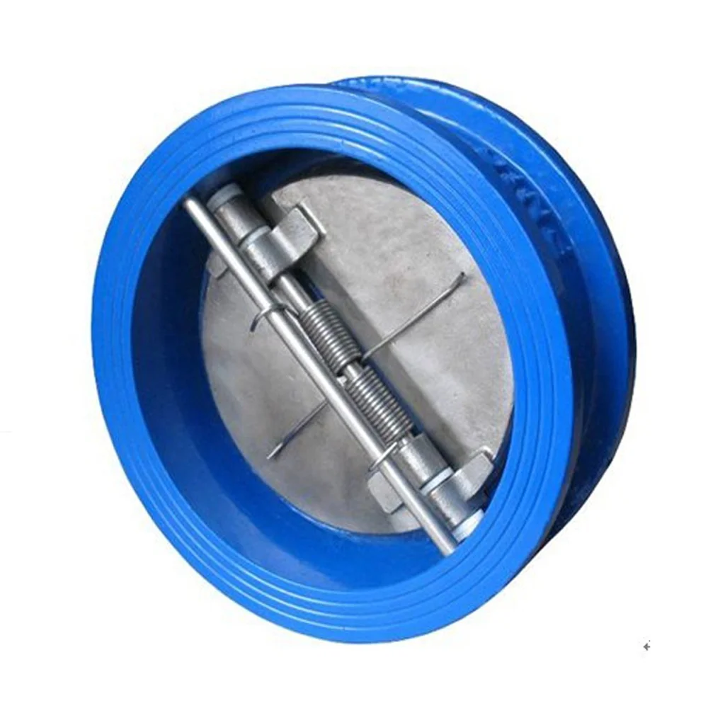 DN50--DN600 GGG50/GGG40 Body  CF8M Disc Double Disc Dual Plate Wafer Check Valve Cast Iron body Epoxy Coated for water Control