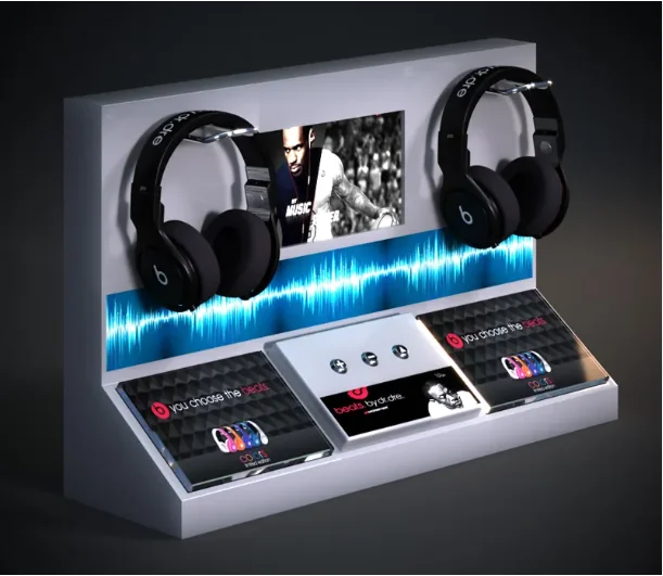 Custom Acrylic Display Rack for Retail Store for Digital Bluetooth Headset Headphone Display Stand