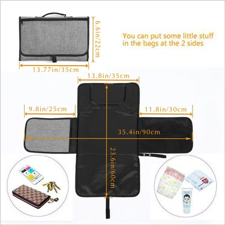 Factory Cheap Portable Foldable Baby Diaper Changing Mat Outdoor Travel Multi-functional Baby Diaper Changing Mat waterproof