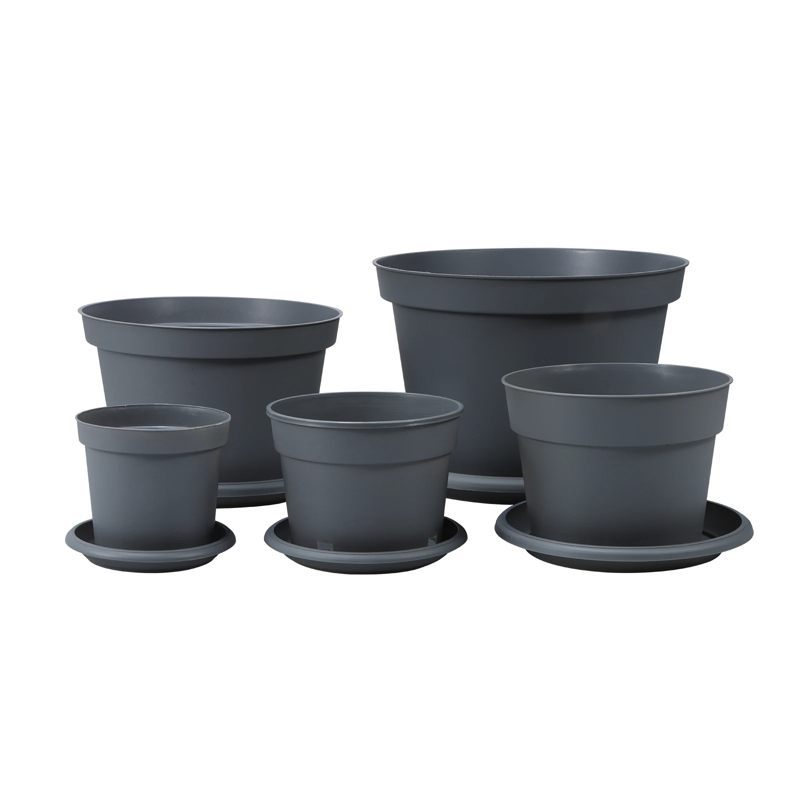 4 to 10 Inch Plastic Flower Pot Container Round Plastic Planter Pot With Tray Root Control Pot For Plant Seeds Nursery