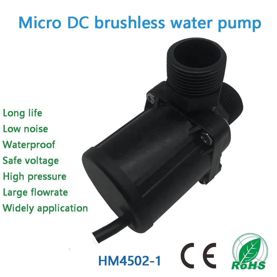 Heavy duty work high pressure max 11M high volume 2400LPH 1-50W 12 Volt 24 Volt dc micro solar hot water heater booster pump