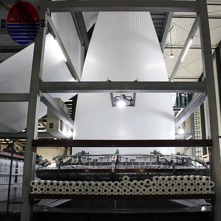 Tubular Polypropylene woven fabric Green color