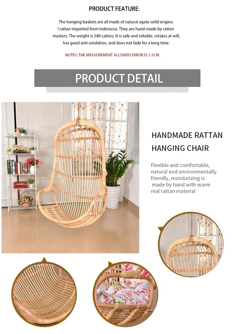 Source manufacturers wholesale rattan swing egg chair swing chair out door modern bedroom furniture set