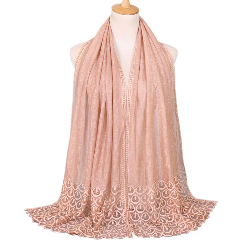 2019 New Spring Nylon Scarves For Women Shawls And Wraps Lady Pashmina Pure Long Cashmere Neck Head Scarf Hijabs Stoles Foulard