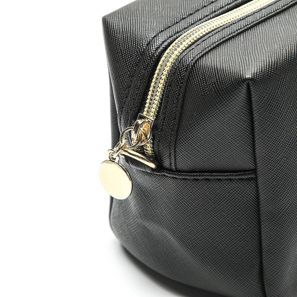 Wholesale Small Makeup Handbag for Purse Water-Resistant PU Vegan Leather Travel Pouch Luxury Men Women PU Cosmetic Bag