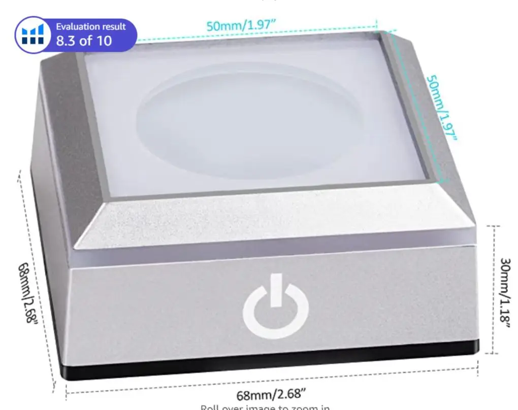 LED Colorful Light Change Base Touch Switch Display Pedestals Multicolor Show for 3D Crystal Glass cube