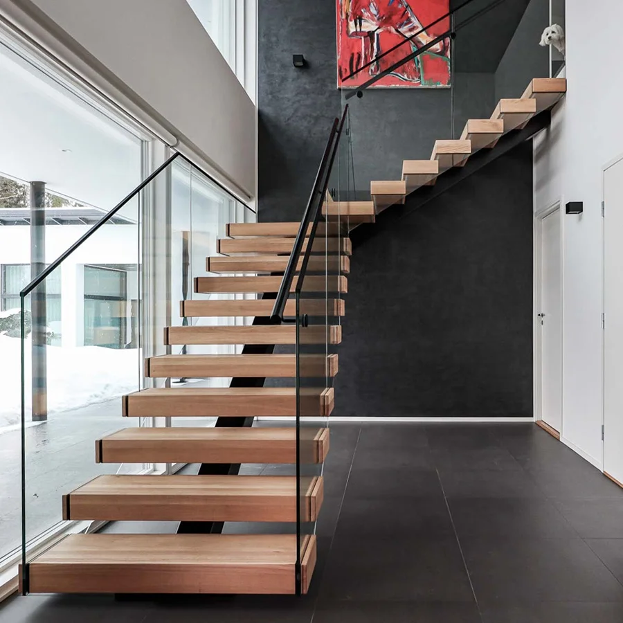 Industry Carbon Steel Stringer Stair Galvanized Iron Prevent Rust Beam Structure Staircase Outdoor Durable All Metal Stairs