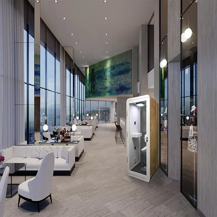 Зеленая, розовая, красная стеклянная Современная Звукоизоляционная американская офисная телефонная будка Ibox