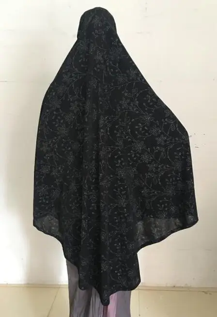 
Muslim big size long Hijab Scarf embroidery glitter long hijab Scarves Women Islamic hijab XDH005 