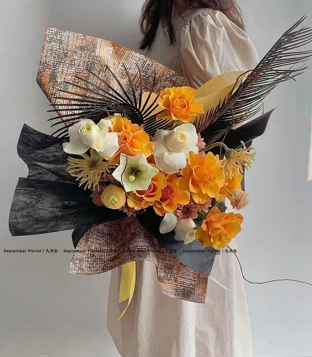 New arrival lozenge pattern paper wrapping paper high quality thicken textured flower wrapping paper