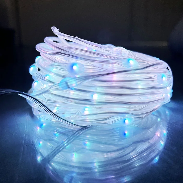 Mini LED Copper Wire Lights Flexible String Fairy Light with Battery 8 Mode Remote for Christmas Party Gifts Decoration