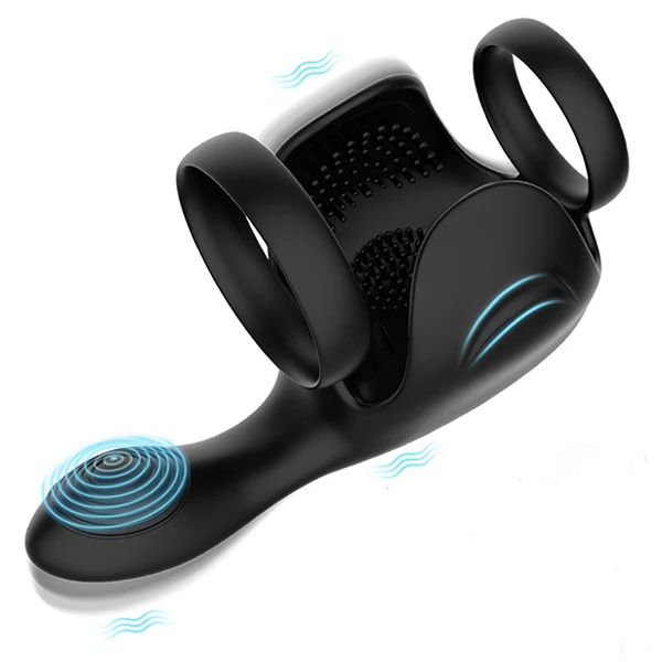 Men Delay Ejaculation Vibrating Penis Ring with 10 Vibration Male Vibrator Ring for Prenium/Balls Stimulation Cock Rings for Men