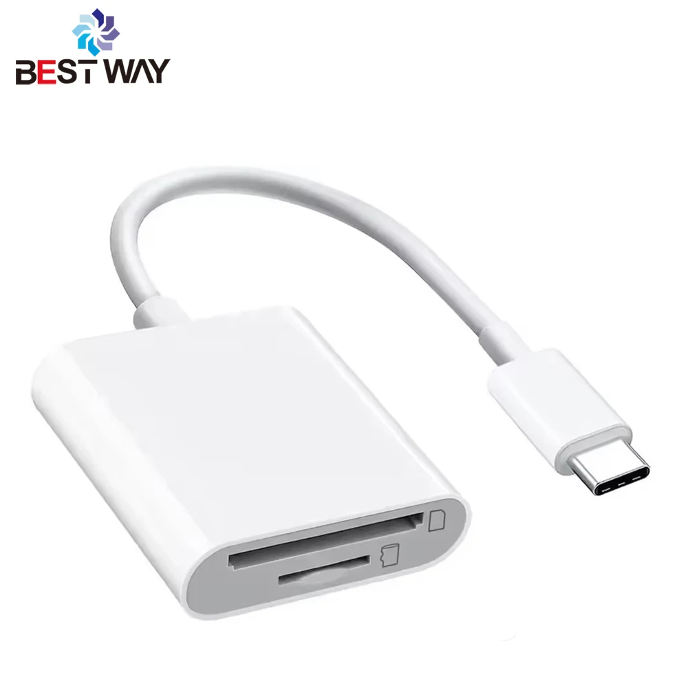 Factory Price USB C Type C TF SD OTG Card Adapter Card Reader For iPhone 15 16 Camera Laptop Samsung Huawei Android Mobile Phone