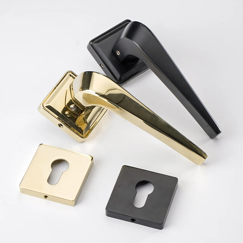 Wholesale modern interior door handles Door Decoration Gold Silver Office Lock With Key Combination Set