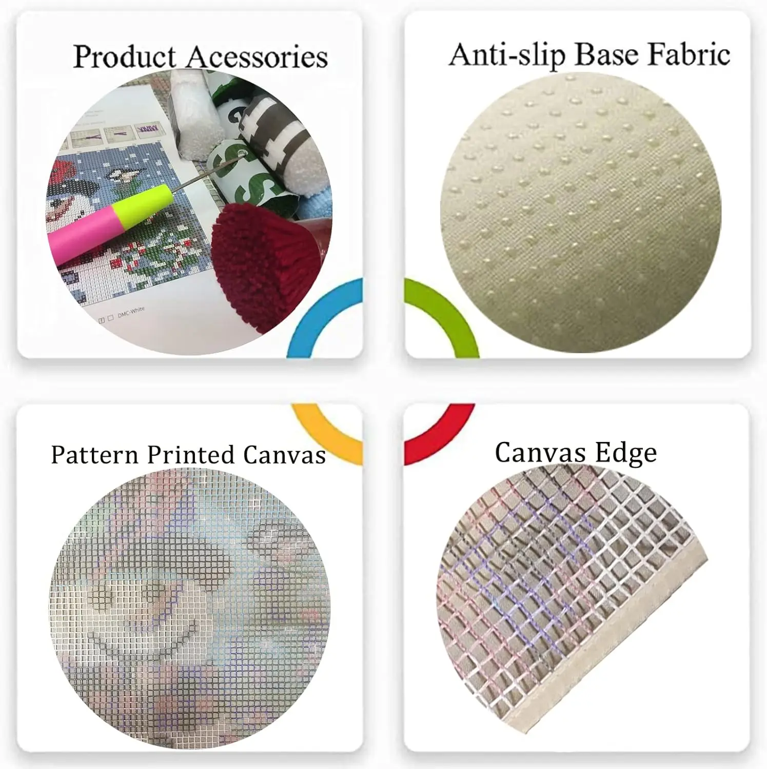 Christmas Snowman Latch Hook Rug Kits, DIY Rug Crochet Yarn Kits Printed Color Canvas Christmas Decoration and Activity