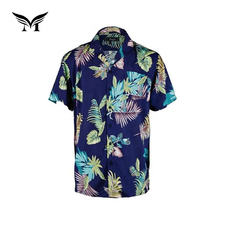 Made in China ODM fashion beach designed viscose rayon shirts for men casual