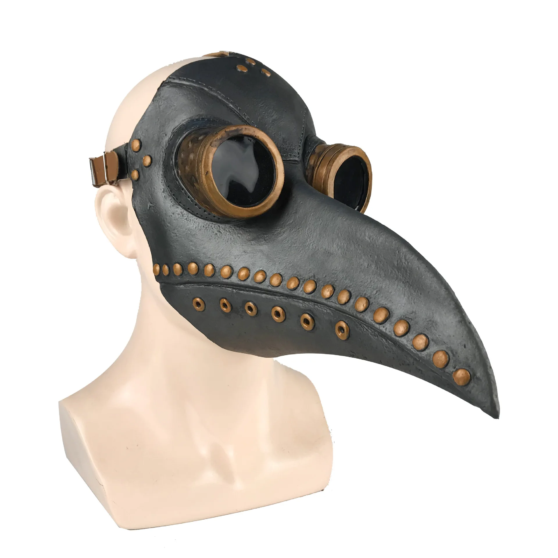 Plague Doctor Bird Mask Long Nose Beak Cosplay Steampunk Halloween Costume Props Latex Material