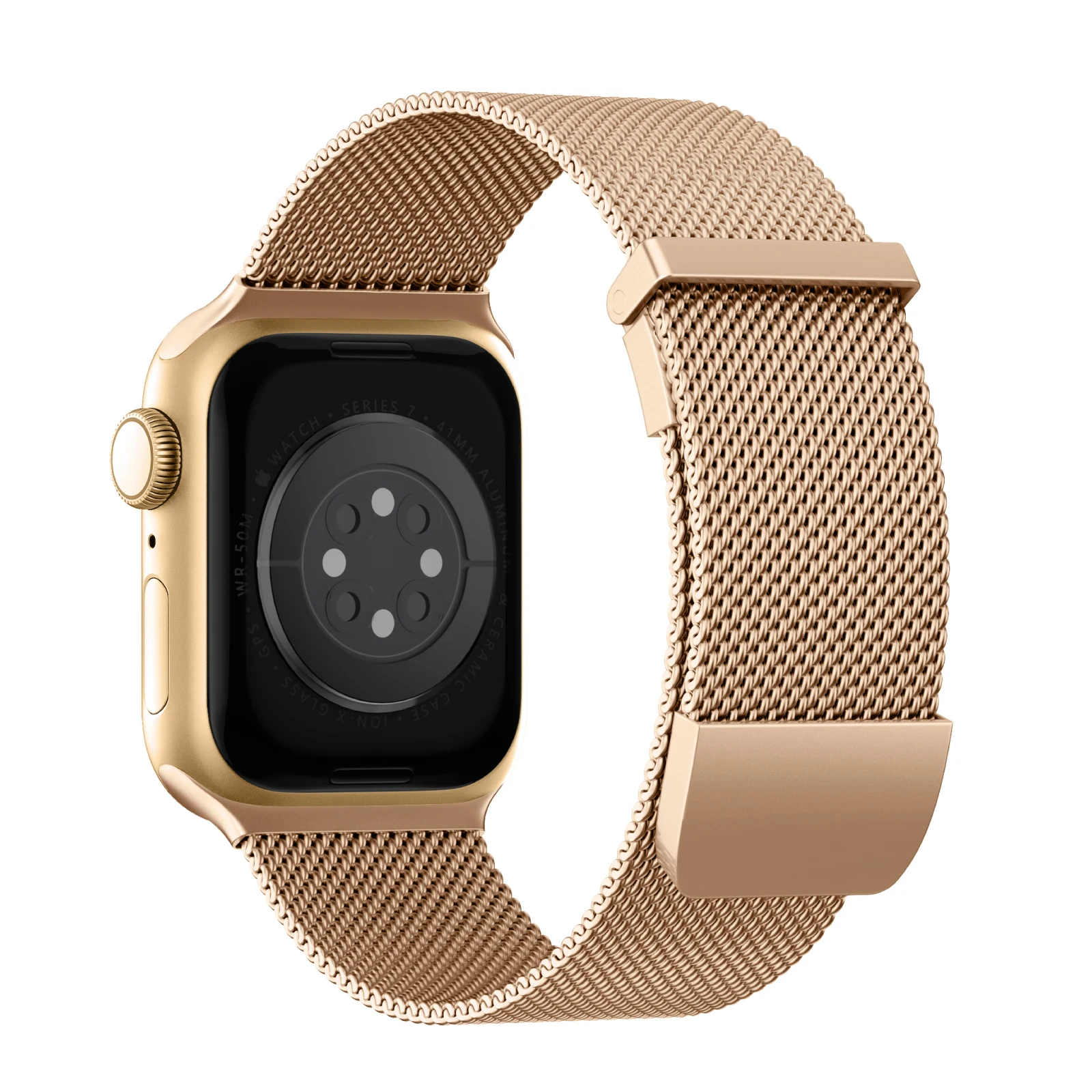 A-M004 Improved Two-Segmental Milanese Magnetic Band Wrist Band Watch Series 8 7 6 Strap Watch Band for Apple