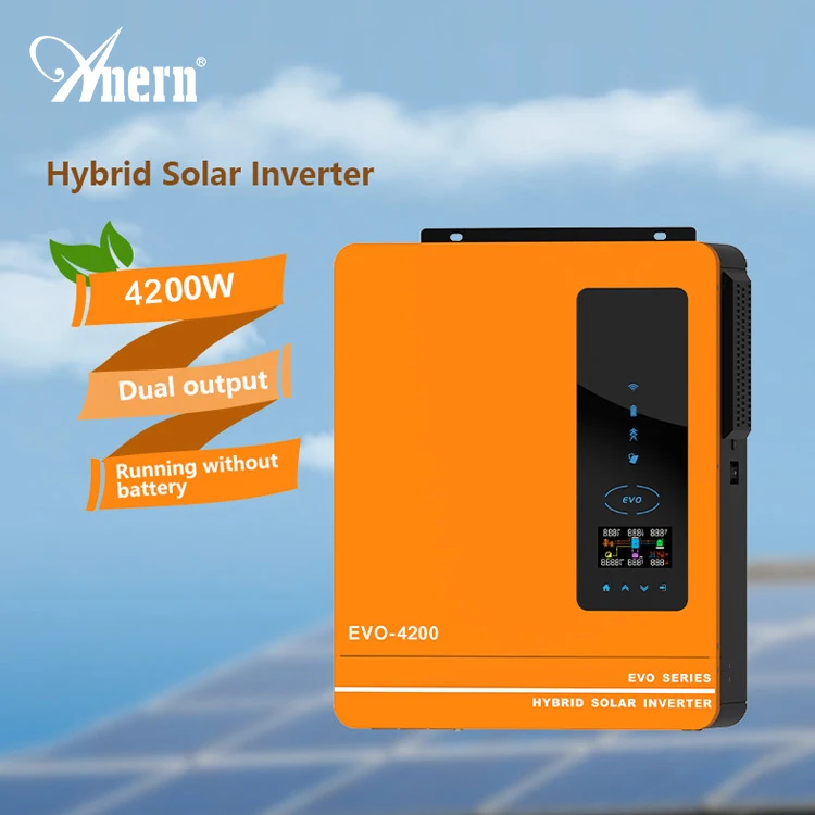 Anern 3KVA 5KVA Solar Inverter 48V Hybrid Pure Sine Wave Off Grid System With MPPT Charger