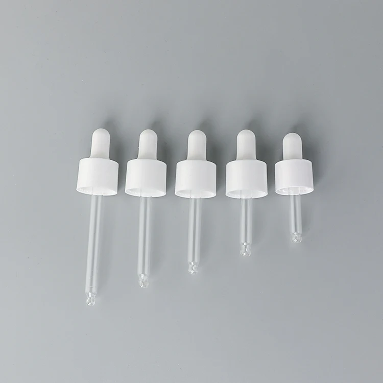 accessories for cosmetic plastic dropper cap glass pipet with ruber customised custom OEM aluminium measuring dropper