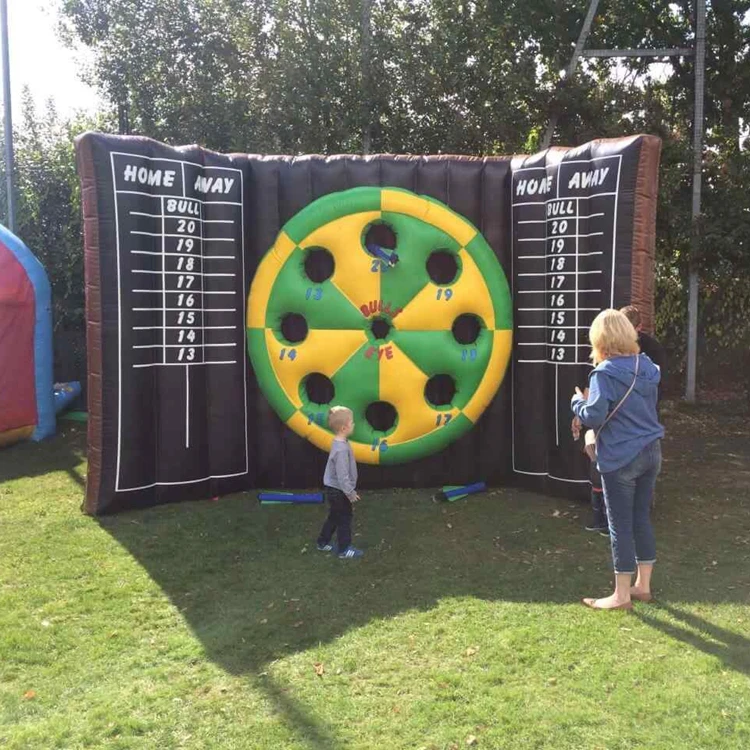 Outdoor kids game Bulls eye ball inflatable carnival games for events inflatable darts funny shooting games