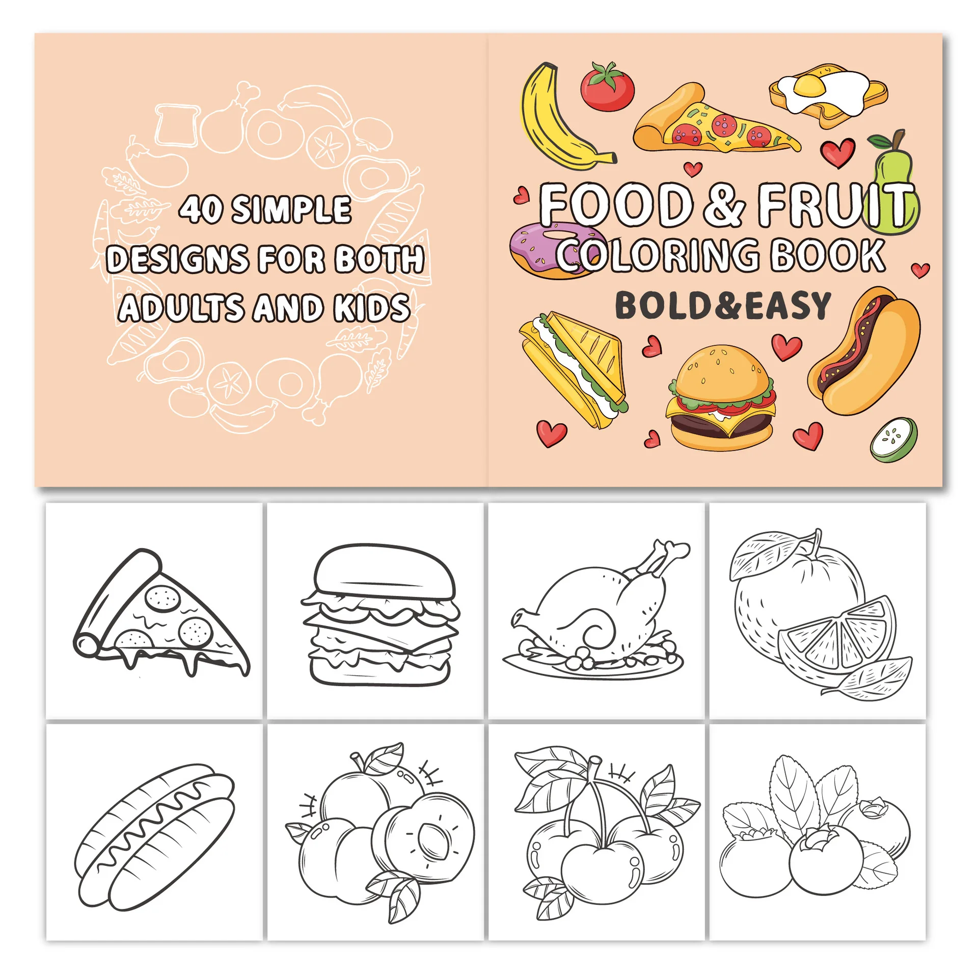 Cute Coloring Books With Colouring Pages For Kids and Adults To Color and Relax