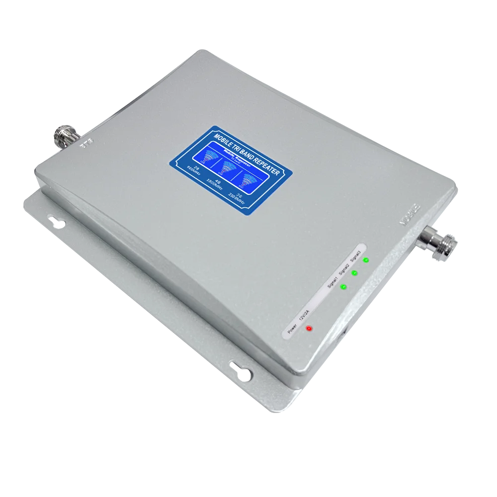 Low-Price Silver 2 3 4 5G Tri-Band GSM DCS WCDMA Mobile Phone Signal Booster Mobile Repeater/Amplifiers