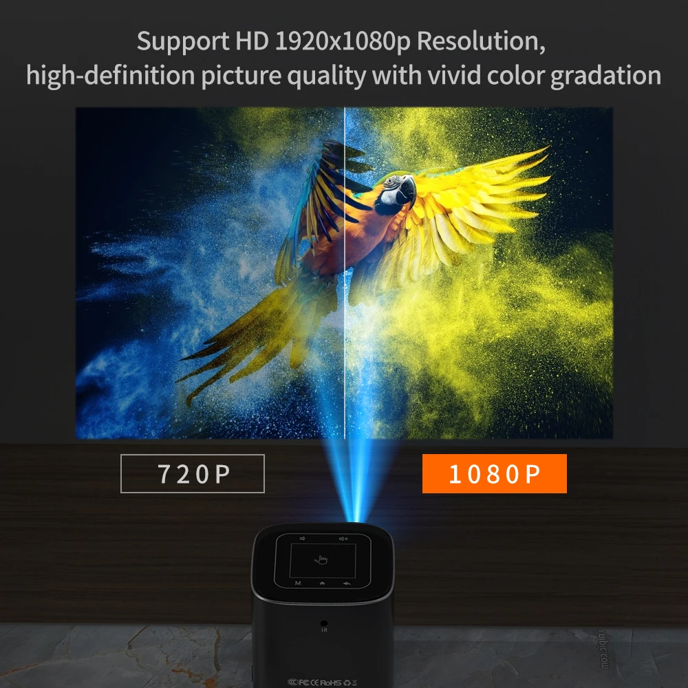 Умный портативный Wi-Fi проектор 4K Ultra Hd для видеоигр домашнего кинотеатра светодиодный мини-проектор Poket с