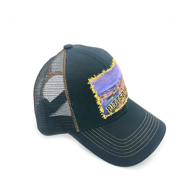 Unisex 6-Panel Trucker Mesh Back Hat 100% Polyester Common Fabric Feature