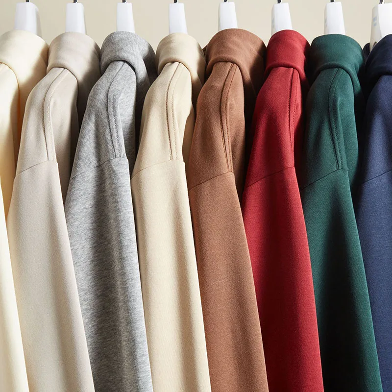 Custom Unisex Heavyweight Organic Cotton Blank No String Plain Men Oversized Hoodies