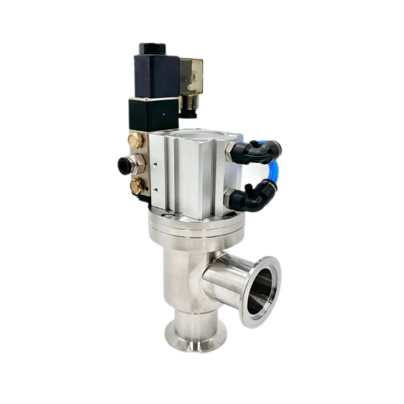 Stainless Steel Air Actuator High Vacuum Flapper Valve KF CF Bellows Vacuum Valve