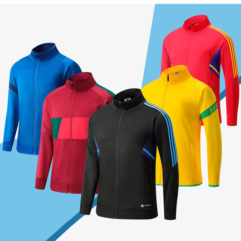 Wholesale Custom Soccer Tracksuit Soccer Jersey Football Jersey Jacket And Pants Sportswear for Adult Youth Team 24-25