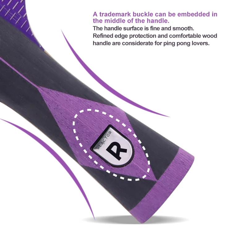 Hot-selling Reactor 7Ply YBAramid carbon wood offensive fast attack Table Tennis bats blade