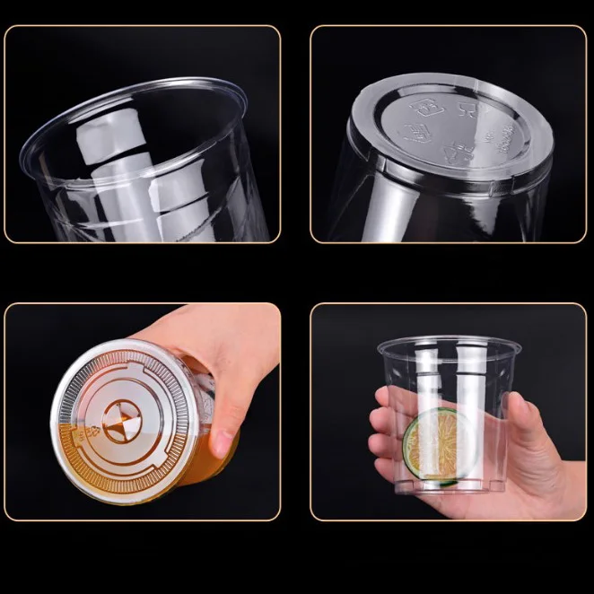 Custom Logo Latest 98mm Diameter Short Shape18oz 500ml Plastic Dessert Cup