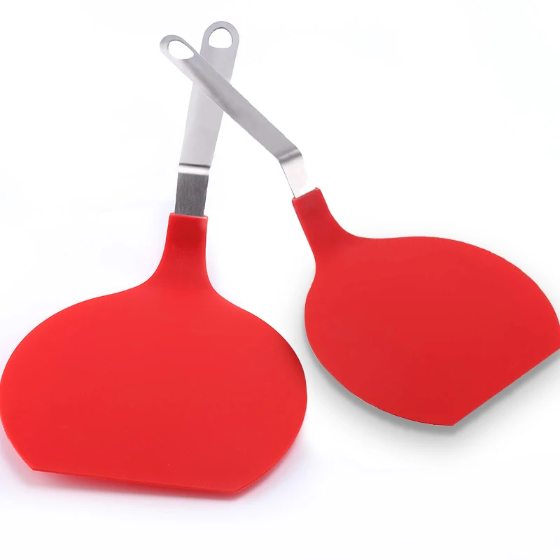 Heat Resistant Stainless Steel Kitchen Flipper Spatula Flexible Nylon Turner Pancake Spatula