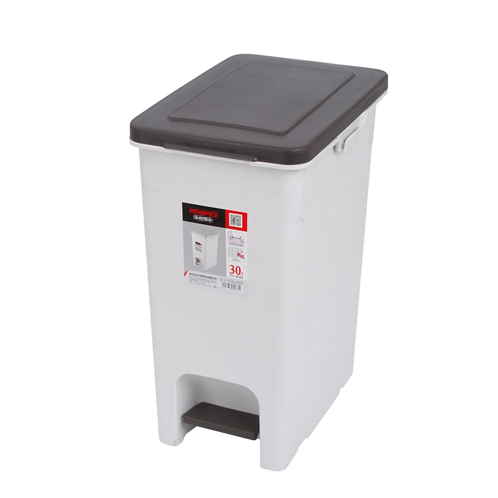 Household Plastic Trash Can Dust Bin with Pedal