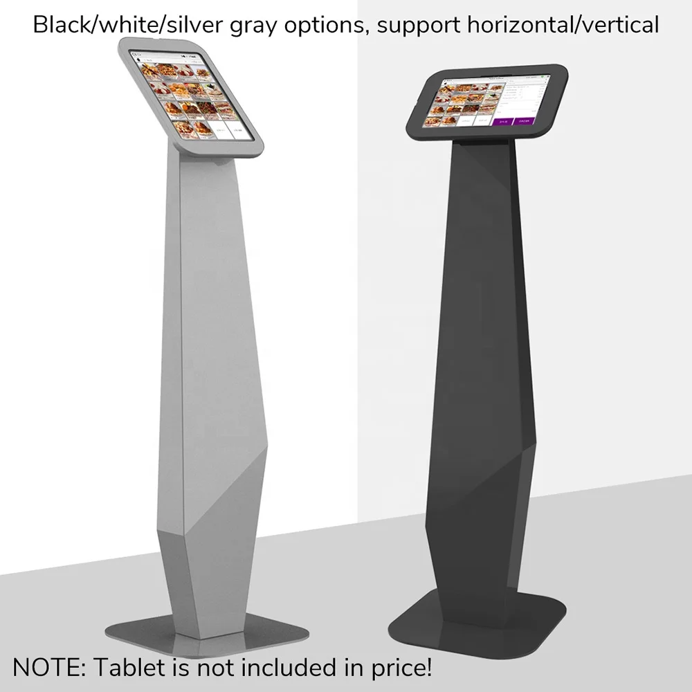 Tablet Floor Stand For iPad Samsung Exhibition Tablet Kiosk Auto Show Tablet PC Floor Stand Restaurant Car Shop Self Service