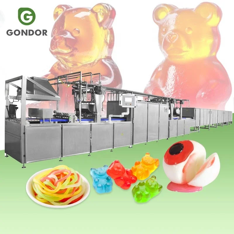 Hard Candy Deposit Production Maquina Para Hacer Gomitas Bonbon Jelly Gummy Bear make Machine Product Line