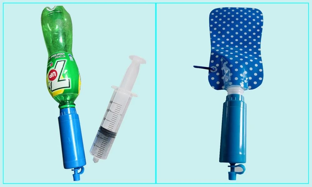 Portable outdoor water straw filter emergency flood water purifier portable water filter camping bacteria removal gravity filter