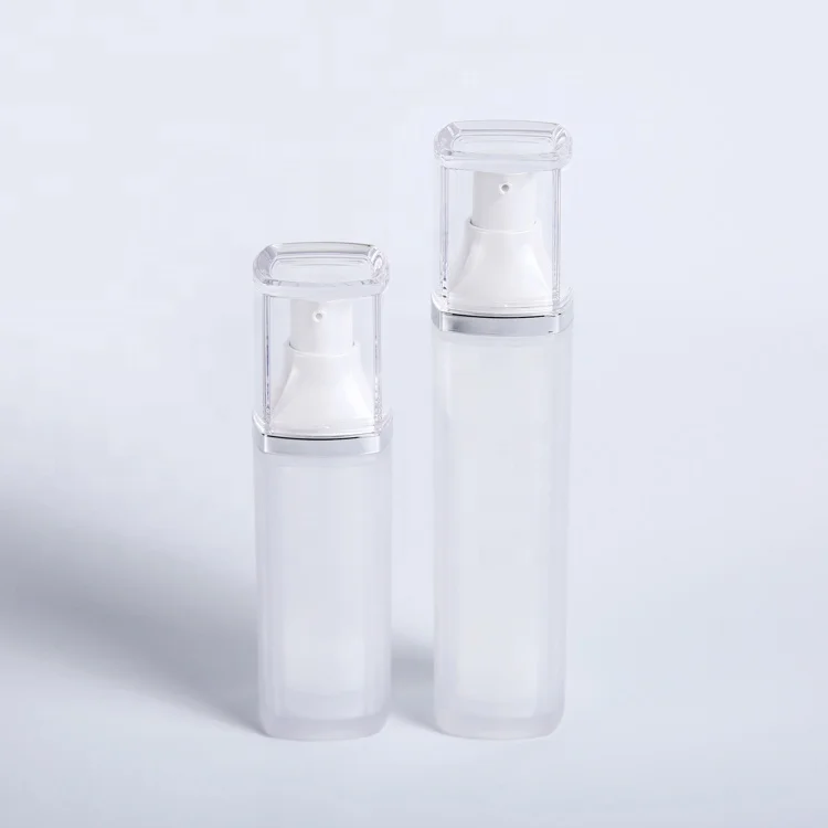 
Wholesale plastic cosmetic airless square petg bottle for primer makeup 