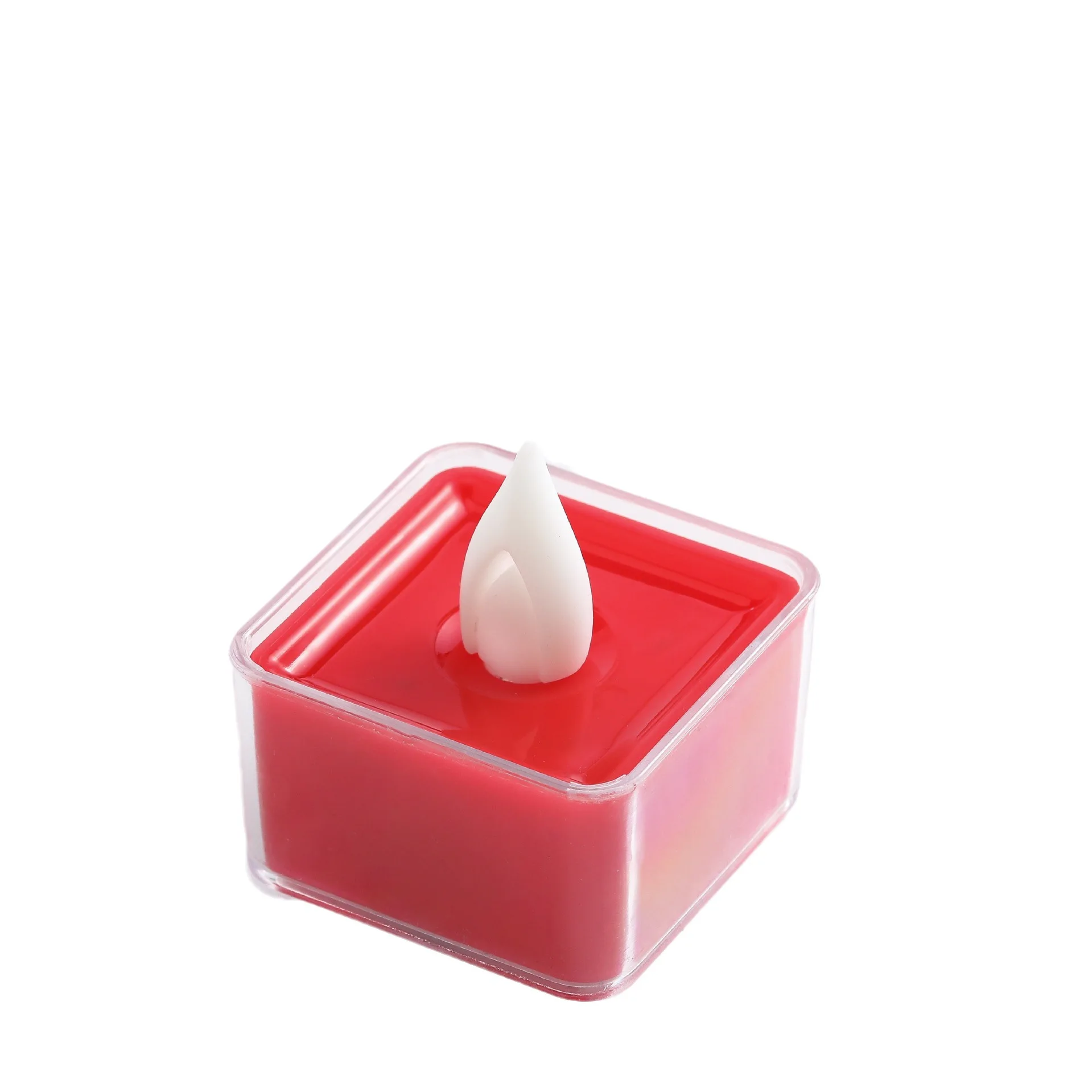New Simulation Led Square Electronic Candle Smokeless Christmas Small Tea Wax Atmosphere Lamp Decorative Props