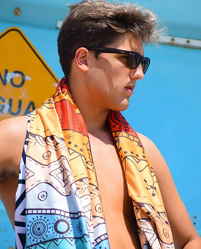 Chines Sek Microfiber Waffle Weaved Beach Towel With High Quality Clearance Wholesale Custom Logo Beach Towel