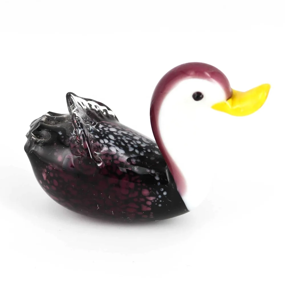 Pretty animal figurine decorations antique glass murano glass duck figurines