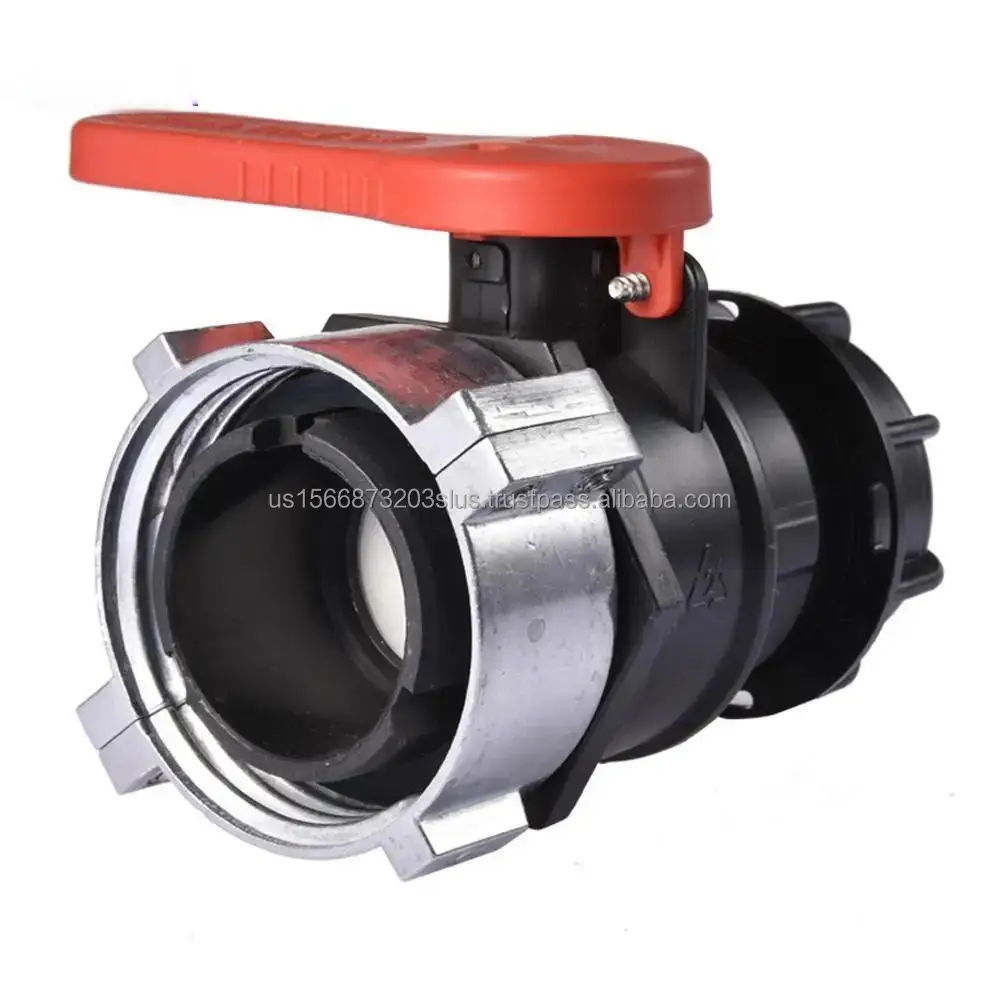 Пластиковый шаровой клапан DN50 PTFE прокладка и S60X6 Резьбовая ручка IBC быстрого подключения воды фитинги 1000L контейнер для бака