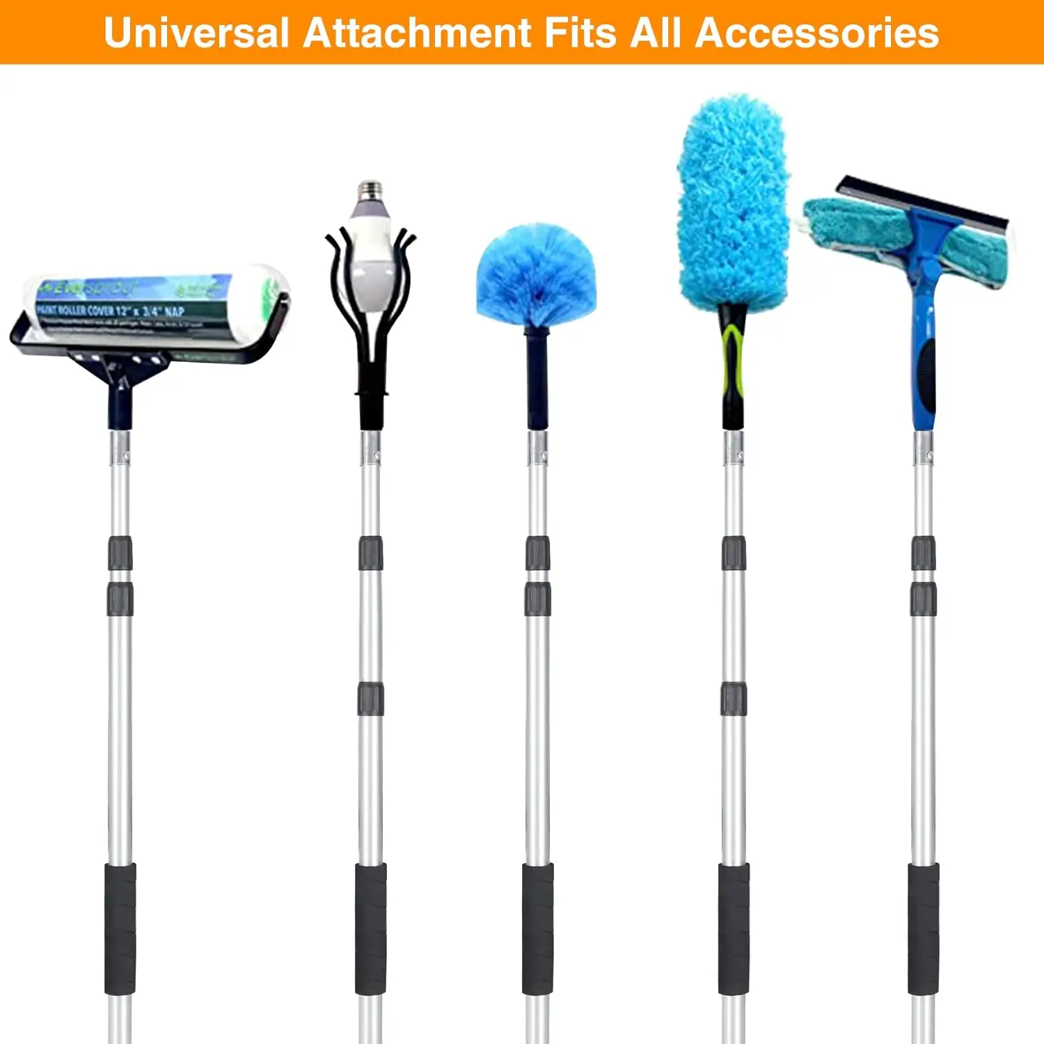 Factory Custom Multi-Purpose Extension Pole Lightweight Durable Aluminum Alloy Telescopic Pole For Window Cleaning